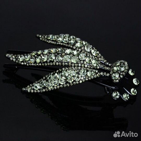 Заколка боковой краб со стразами