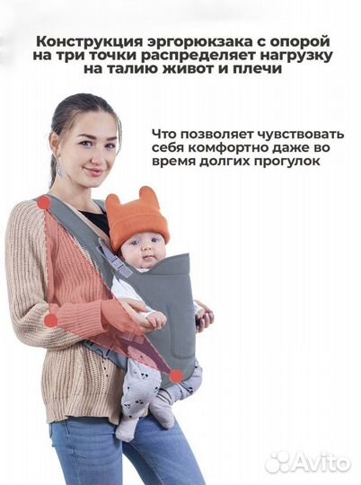 Эргорюкзак, кенгуру для новорожденных