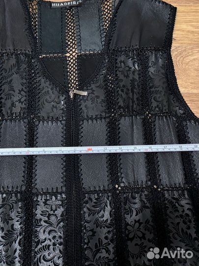 Жилетка кожаная женская