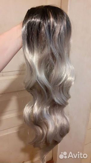 Новый парик чёрно-стальной