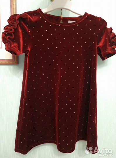 Платье Next р.98 велюр