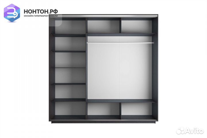 Шкаф-купе 3-х дверный Нонтон фото №1005 / венге