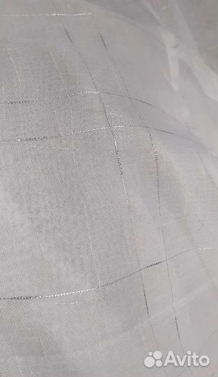 Готовая новая занавеска льняная с утяжителем