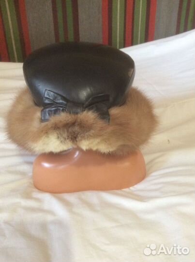 Шапка норка+ искусст кожа размер 57, 60 соболь+ на