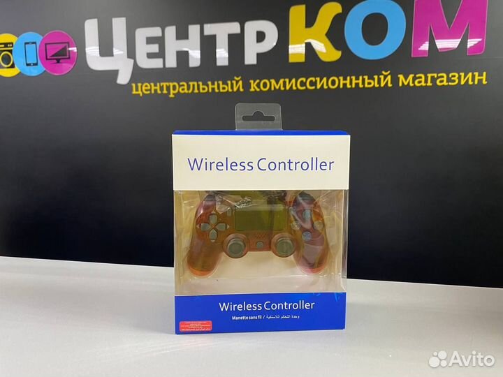 Геймпад PS4 Прозрачный красный
