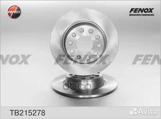 Диск тормозной зад прав/лев TB215278 fenox