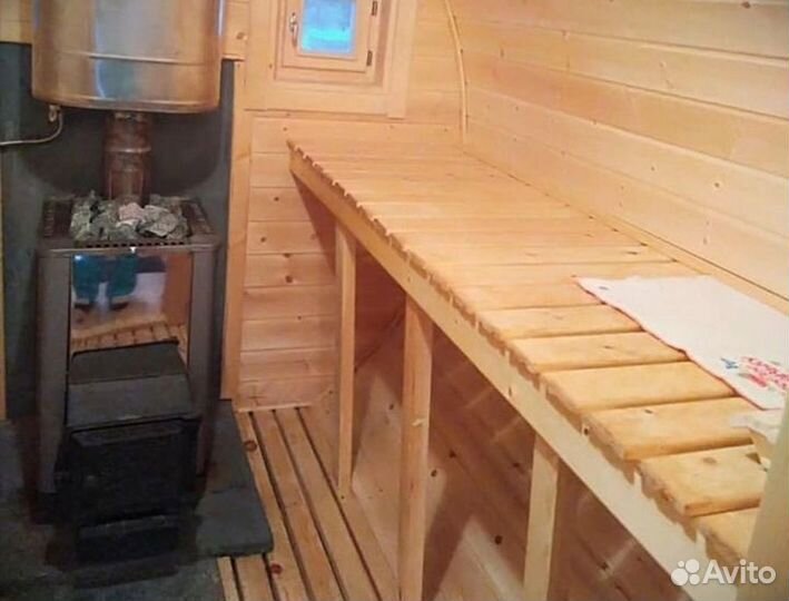 Мобильная баня бочка 4 м