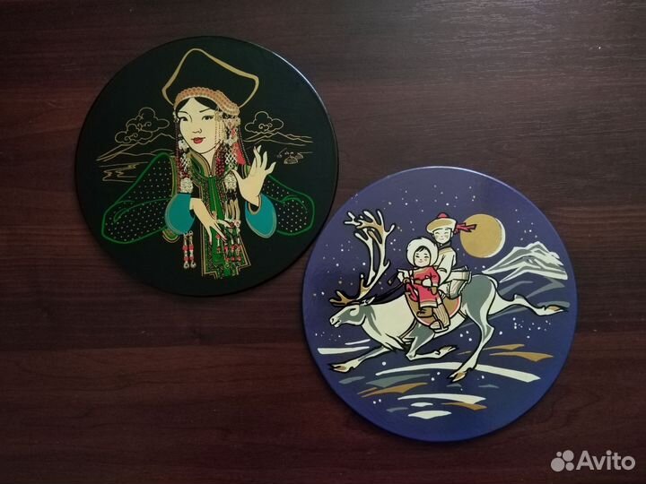 Лаковая миниатюра, картина, панно Монголия