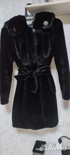 Шуба мутоновая с капюшоном 48 50
