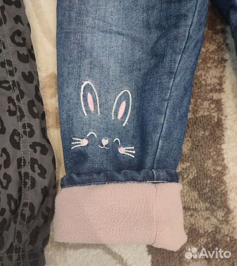 Тёплые джинсы для девочки