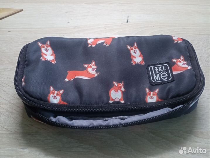 Пенал школьный с корги