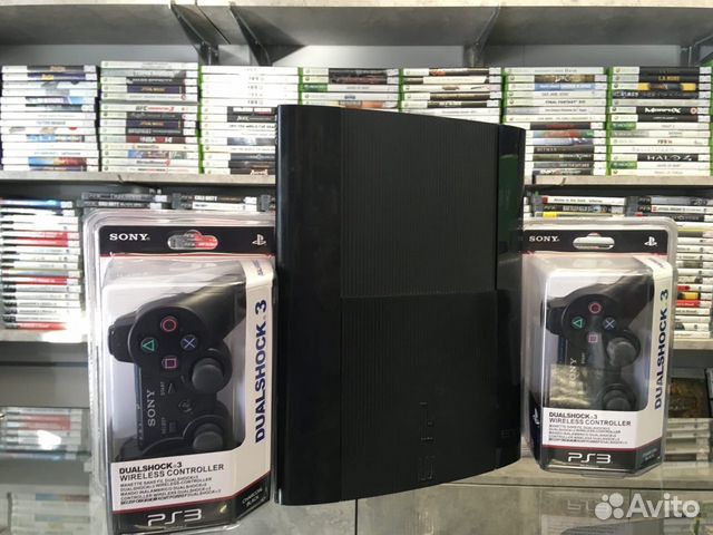 PS3 SS 500гб + 2 новых геймпада + Наушники
