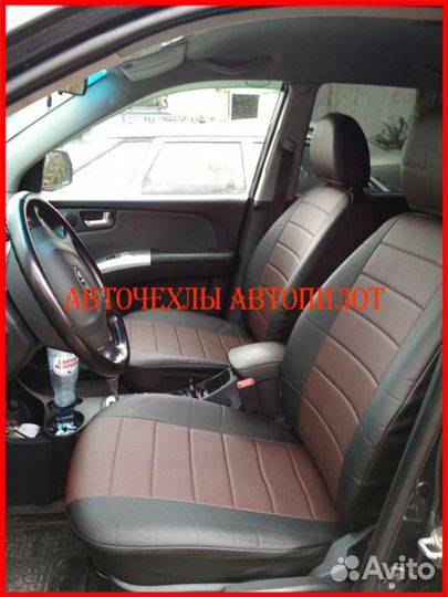 Чехлы Автопилот Kia Sportage 4 из экокожи чёр-шок