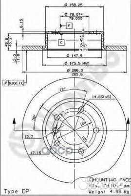 08.5359.11 диск тормозной передний с покрытием