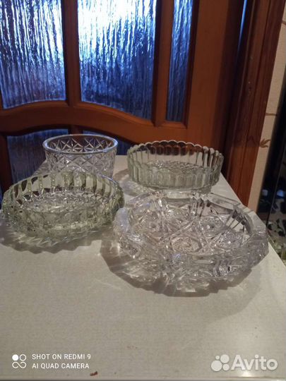 Салатник хрустальный, пепельница
