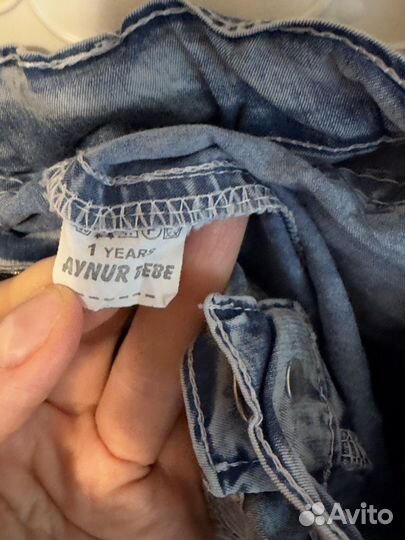 Джинсовый комплект турецкий (жилет/шорты/футболка)