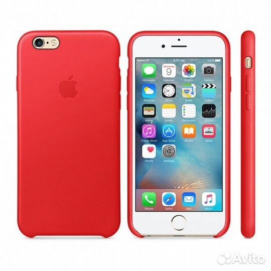 Leather Case (MKX2ZM/A) Product RED для iPhone 6s