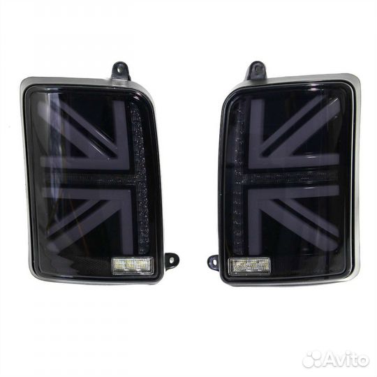 Led тюнинг фонари красные/чёрные на Ниву Британия