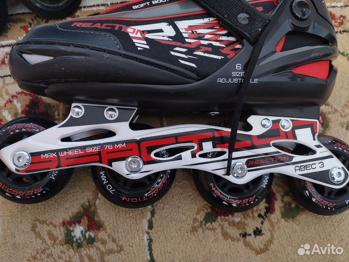 Роликовые коньки детские раздвижные Reaction Rain