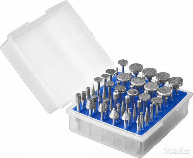 Зубр 50 шт, хвостовик d 3 мм, Р 180, набор алмазны