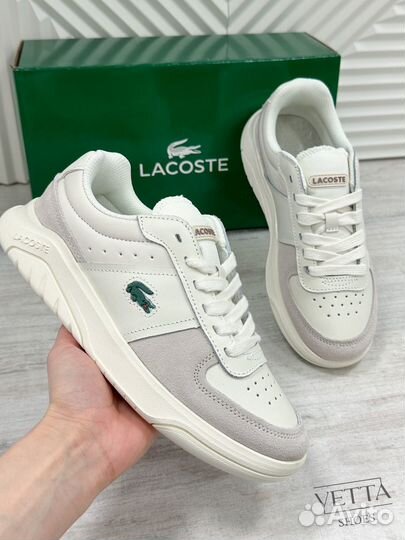 Кроссовки кеды Lacoste Натуральная кожа замша