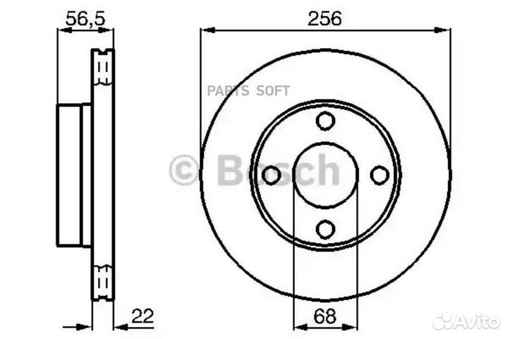 Bosch 0986478550 Тормозной диск