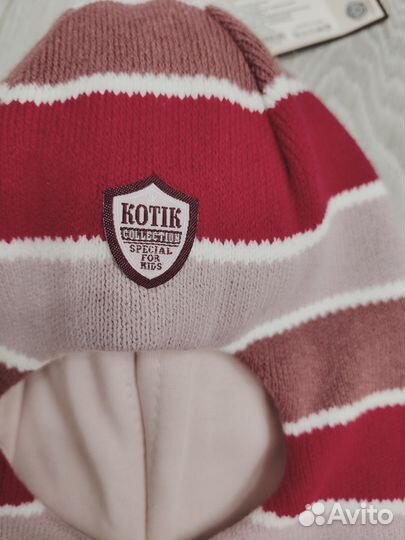 Новая шапка шлем для девочки 5-6 лет