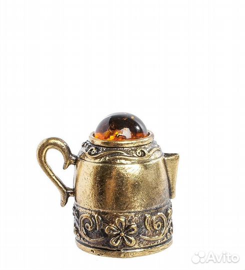 Наперсток Чайник (латунь, янтарь) A2087996