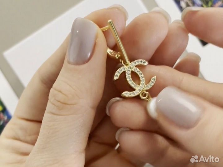 Серьги chanel