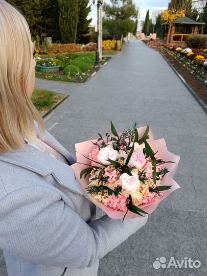 Букет из стабилизированных цветов