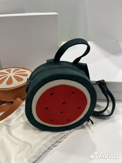 Рюкзак из натурального нубука «Арбуз»