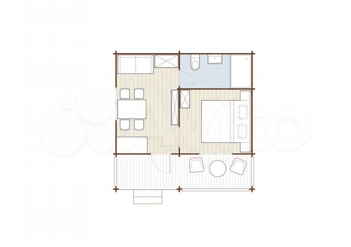 Коттедж 32,1 м² на участке 100 сот.