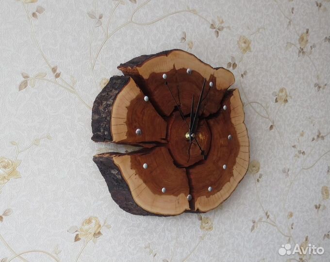 Часы настенные декоративные. Яблоневый пазл. DIY