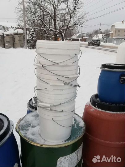 Ведро пластиковое 10л. Б/у пищевые чистые