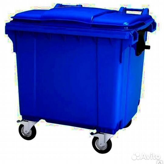 Пластиковый мусорный контейнер 1100л