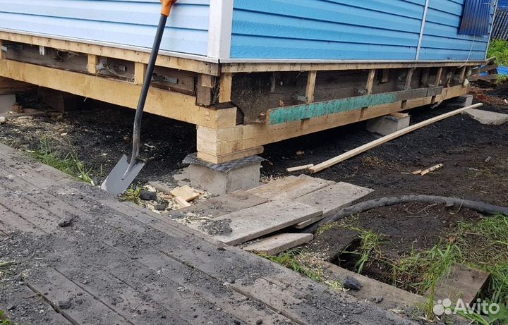 Подъем Дома, Замена Фундамента, Венцов, Отмостки