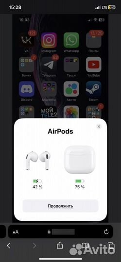 Беспроводные наушники AirPods 3+чехол