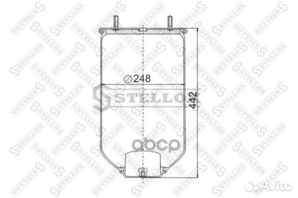 90-40220-SX пневмоподушка без стакана 2 шп.M12