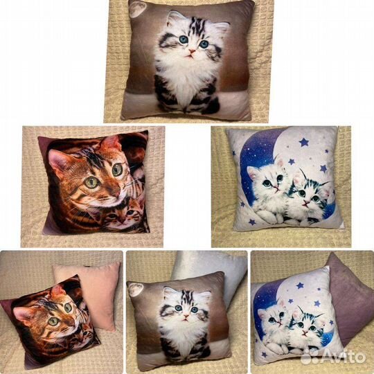 Подушка с котиками