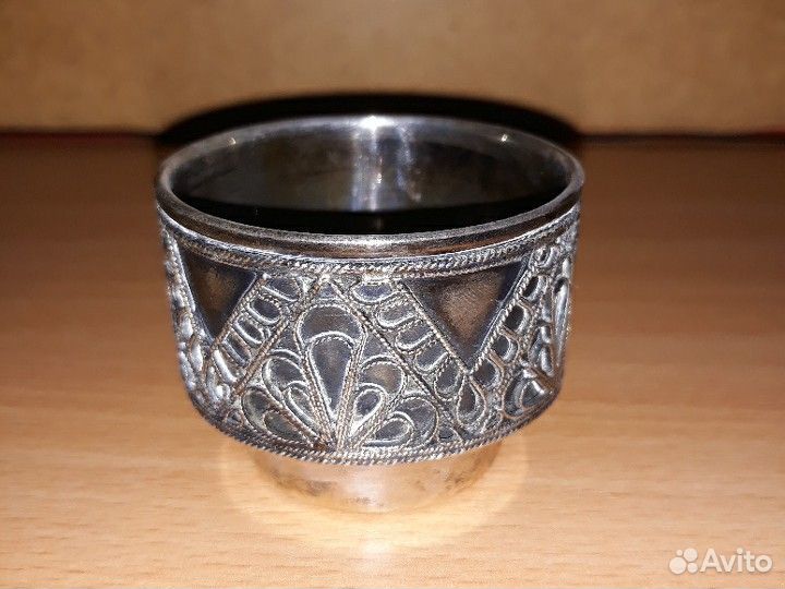 Стопки. Мельхиор, серебрение, скань, чернение