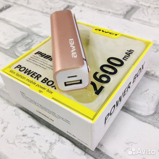 Внешний акб 2600mah Awei P90 розовый