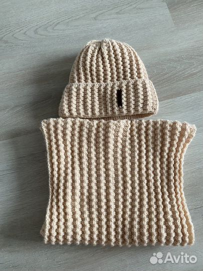 Шапка и снуд зимняя женская