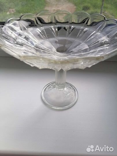 Ваза для фруктов на ножке СССР