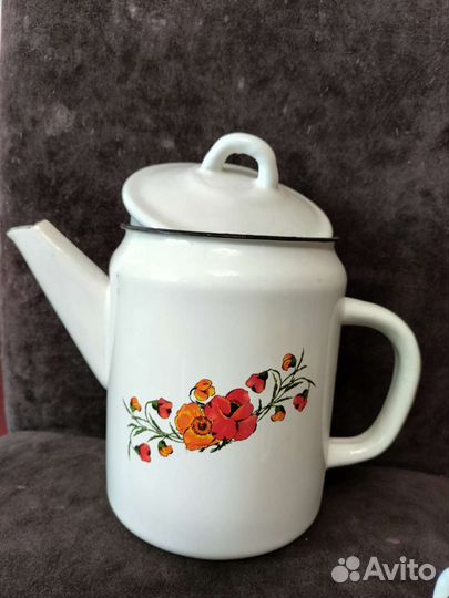 Чайник-кофейник набор эмалированный СССР