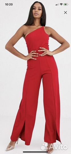 Новый Комбинезон Missguded красный палаццио