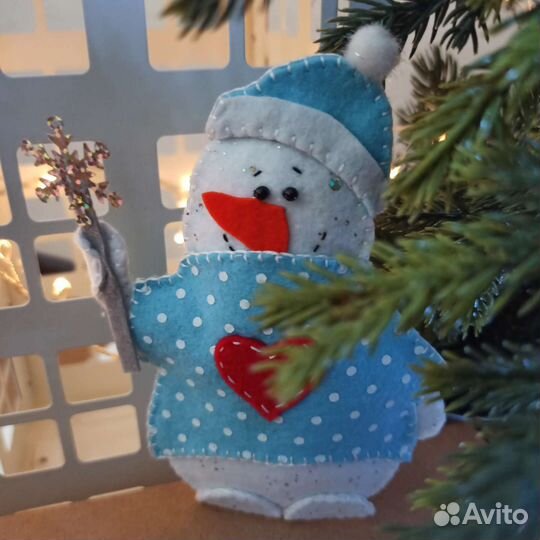 Набор новогодних игрушек из фетра