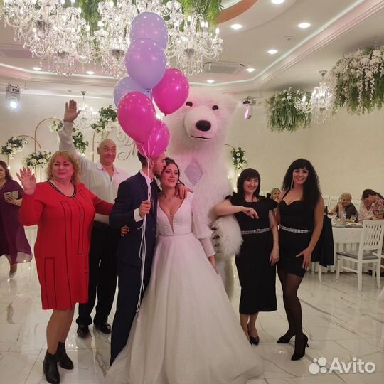 Белый Мишка Поздравление / Мишка на праздник