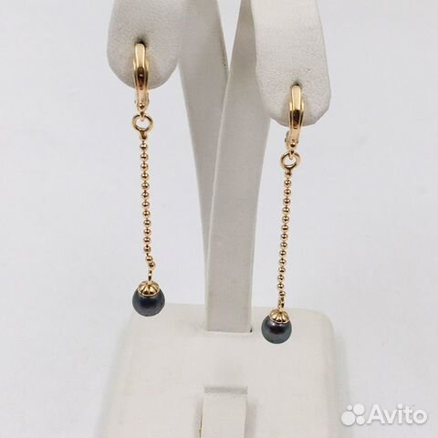 Золотые серьги с черным жемчугом купить в Санкт-Петербурге | Личные ...