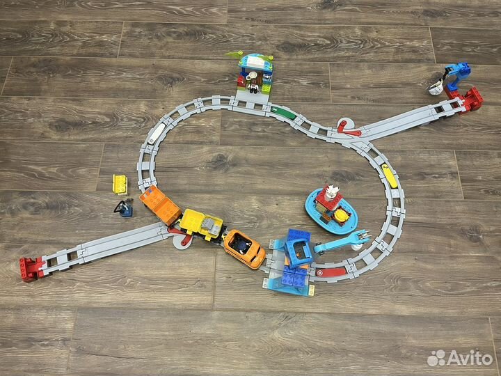 Lego duplo поезд, мост, рельсы