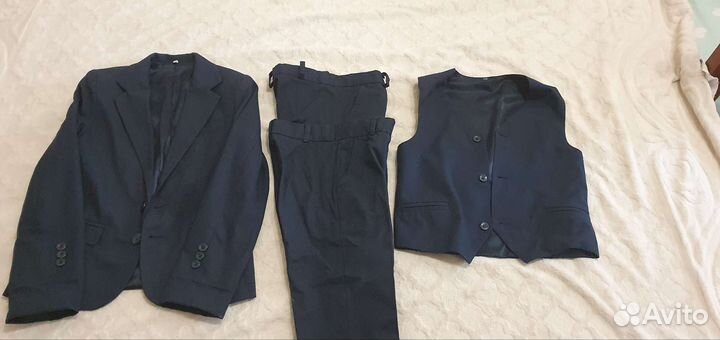 Школьный костюм для мальчика 134 синий